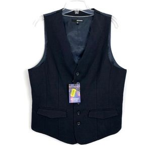 NWT Murano Holland Collection blue buttoned front vest